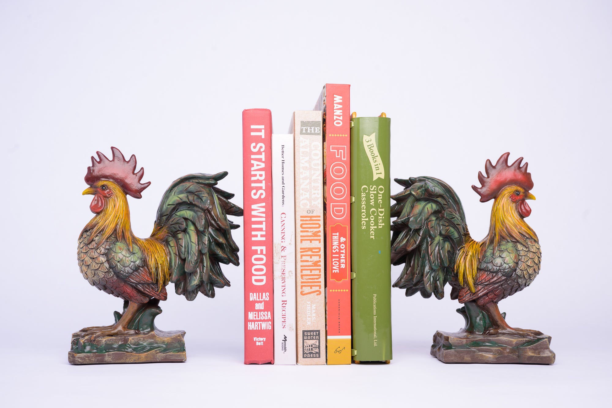 Decorative Roosters/Bookends (2 pack) HANDCRAFTED IN USA