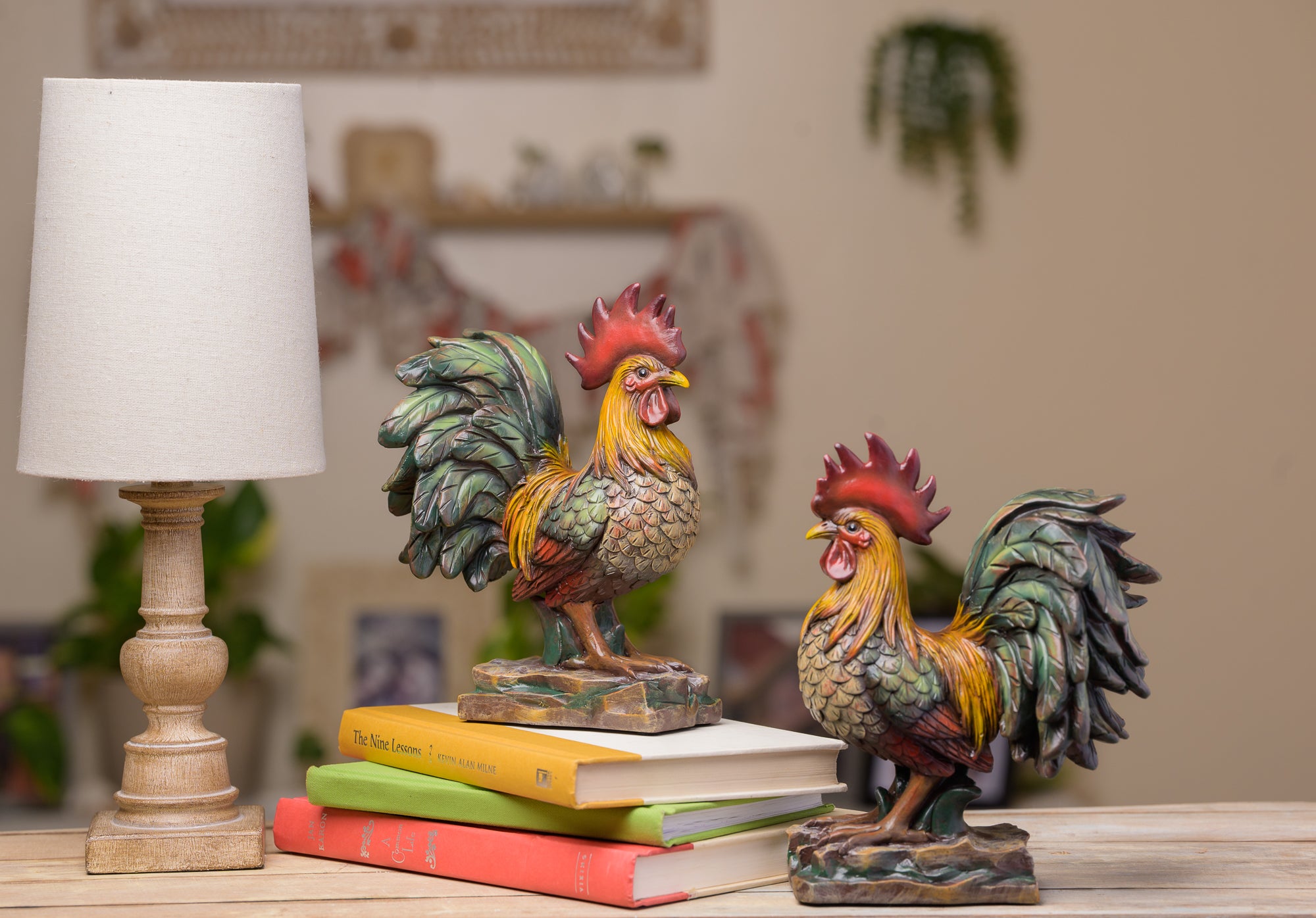 Decorative Roosters/Bookends (2 pack) HANDCRAFTED IN USA