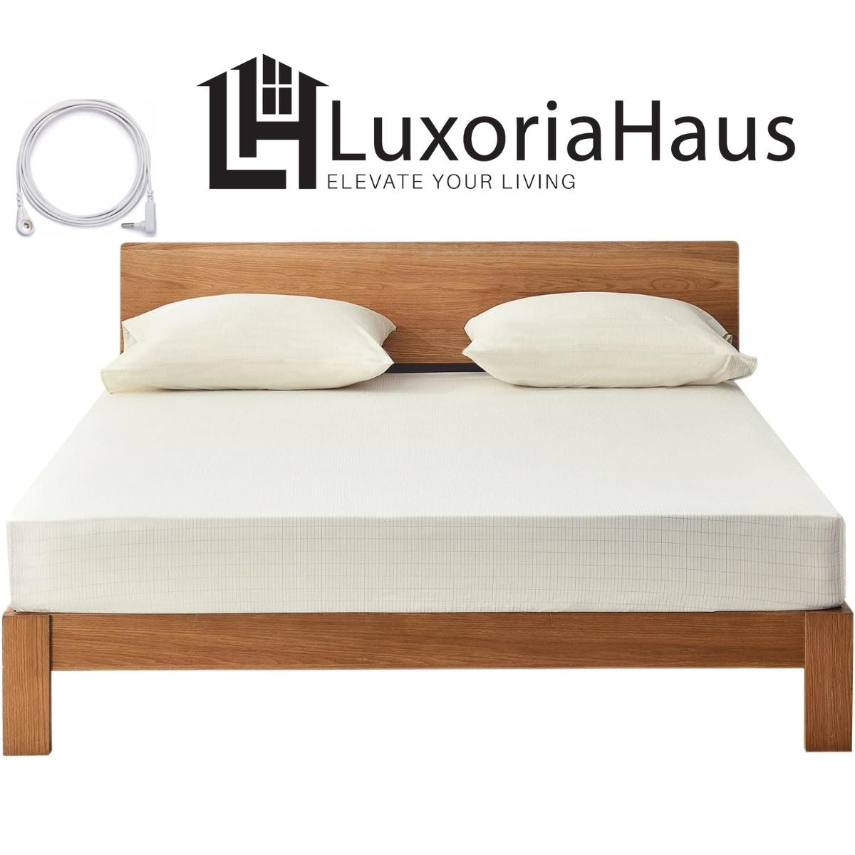 LuxoriaHaus Fitted Grounding Sheets: 20% Silver Fiber, Certified Organic Tencel, 400TC, Deep 15" Pocket